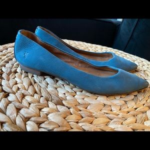Frye, Sea Blue suede, 7M, flats